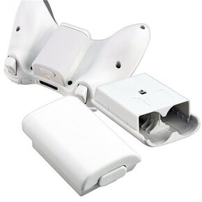 2pcs Battery Case Cover for Xbox 360 Wireless Controller (White)
