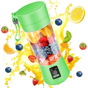 Portable Blender for Smoothies and Shakes - Cordless Personal Blender with Stainless Steel Blades, BPA Free Travel Cup, Powerful Blending Suit in Office/Home/Gym