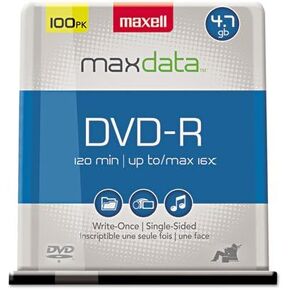Maxell - DVD-R Discs, 4.7GB, 16x, Spindle, Gold, 100/Pack 638014 (DMi PK