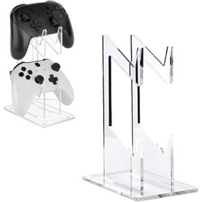 nymus Controller Holder 2-Tier Game Controller Holder Stand for Desk, Transparent Universal Storage Organizer Stand for Xbox