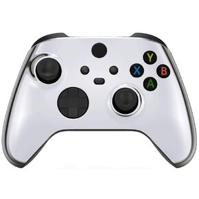 Chrome Silver UN-MODDED Custom Controller compatible with Xbox One S/X Unique Design (with 3.5 Jack)