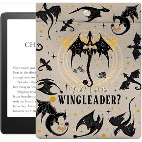 غلاف حالة Dragon Wings الرابع ، غلاف واقية من 6 إلى 7 بوصات ، Kindle 11/10/8 Gen ، Paperwhite 11/10th Gen ، Pouch for Voyage/Kobo Ereader ، تصميم خيالي مع نمط التنين ، البيج والأسود