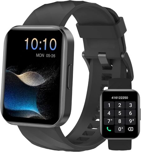 Smart Watch (Answer/Make Calls), 1.85" Smart Watches for Women Men Digital Watch Fitness Tracker with 100+ Sport Modes Heart Rate Monitor Watch for iOS Android Phones Waterproof (Light Pink) in Saudi Arabia
