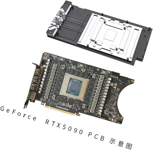Copper GPU Water Cooling Block GPU Waterblock for Asus RTX5090 RTX5090Ti RTX5080 RTX5080Ti RTX5070 RTX5070Ti RTX5060 RTX5060Ti (for Asus Rog Astral RTX 5090 O32G Gaming) in Saudi Arabia