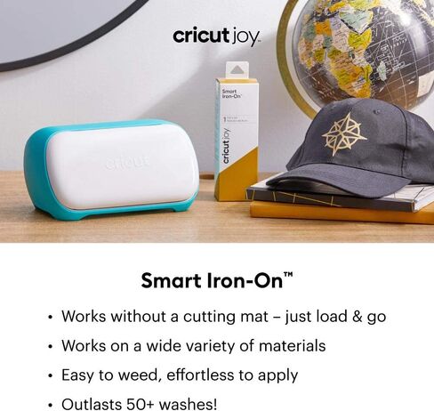 Cricut Smart Iron On (5.5in x 24in, Party Pink) for Joy machine - matless cutting for shapes up to 4ft, & repeated cuts up to 20ft in Saudi Arabia