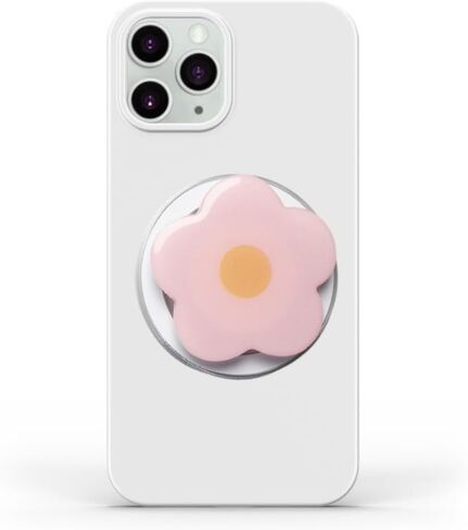 Phone Grip Compatible with Magsafe - Cute Flower Series Multi Functional Magnetic Phone Grip with Expanding Kickstand Include Magnetic Adapter Ring (Pink) in Saudi Arabia
