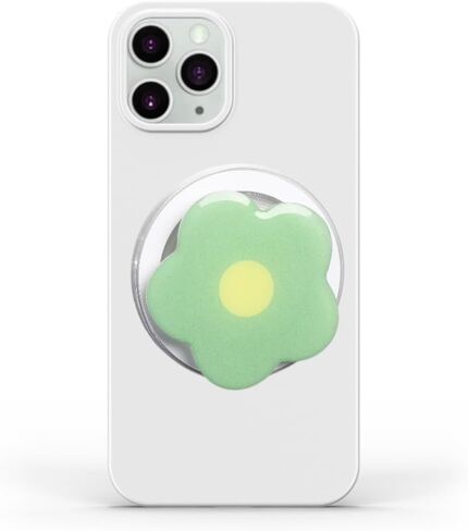 Phone Grip Compatible with Magsafe - Cute Flower Series Multi Functional Magnetic Phone Grip with Expanding Kickstand Include Magnetic Adapter Ring (Pink) in Saudi Arabia