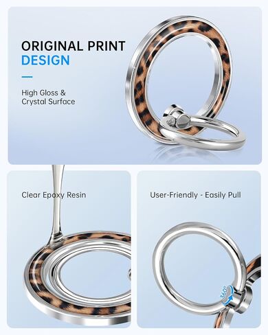 Phone Ring Holder Compatible with MagSafe - Magnetic Cell Phone Grip for Women Girls Magnet Removable Finger Ring Grip Stand Cute Girly Kawaii Vintage Flower for iPhone 16 15 14 13 Pro Max Plus in Saudi Arabia