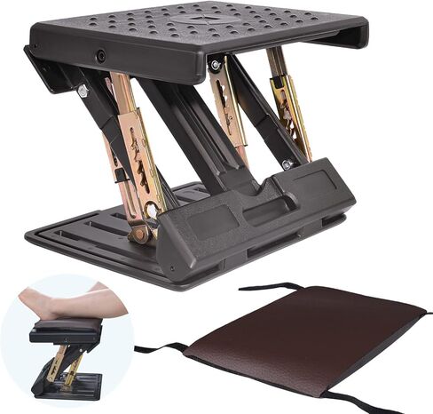 Scalebeard Rocking Foot Rest for Under Desk at Work,Two Mode of Use Footrest with Removable Warmer Feet Pocket for Home,Office,Gaming,Computer,Ergonomic Foot Stool with Massaging Beads for All Seasons in Kuwait