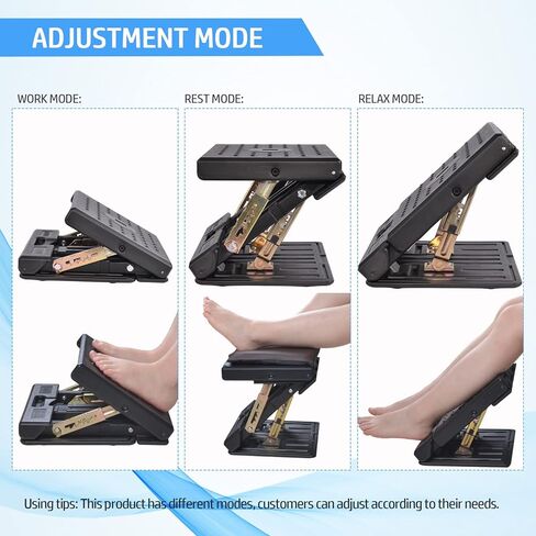 Scalebeard Rocking Foot Rest for Under Desk at Work,Two Mode of Use Footrest with Removable Warmer Feet Pocket for Home,Office,Gaming,Computer,Ergonomic Foot Stool with Massaging Beads for All Seasons in Kuwait