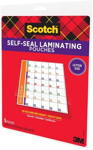 Scotch Self-Seal Laminating Pouches, 10 Pack, Letter Size (LS854-10G) in Kuwait