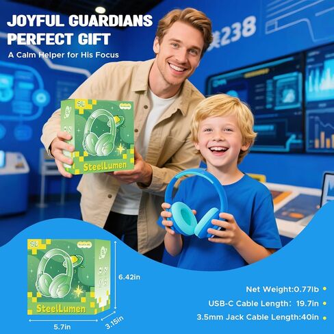 Nova1lite Kids Wireless Wireless Noves Deganing سماعات الرأس ، Bluetooth 5.3 ، المجلد الآمن 74/85/94dB ، بطارية 40 ساعة حقيقية ، شحن سريع من النوع C ، ميكروفون مدمج لطائرة السفر المدرسية ، الأرجواني in Saudi Arabia