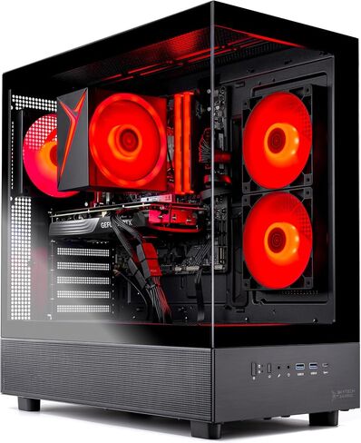Skytech Gaming Azure 3 Desktop PC, Ryzen 5 9600X 3.9 Ghz (5.4GHz Turbo), NVIDIA RTX 5060 Ti 16GB, 1TB Gen4 NVMe SSD, 16GB DDR5 RAM 5200, 650W Gold PSU, Wi-Fi, Win 11 in Saudi Arabia