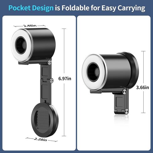 yAyusi 2 in 1 Magnetic Portable iPhone Selfie Light with Fan, Mini Phone Ring Light, 3 Colors and Adjustable Wind Speed, Foldable and Retractable, Suitable for Photo/Live/Video Recording (Beige) in Saudi Arabia
