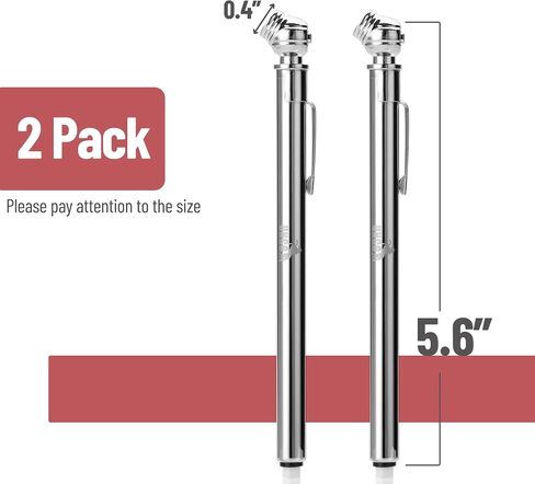 UNCO- Pencil Tire Pressure Gauge, 2 Pack, Black, Tire Gauges for Tire Pressure, Air Pressure Gauge for Tires, Air Gauge Tire Pressure, Car Tire Pressure Gauge, Tire Air Gauge, Bike Tire Guage in Saudi Arabia