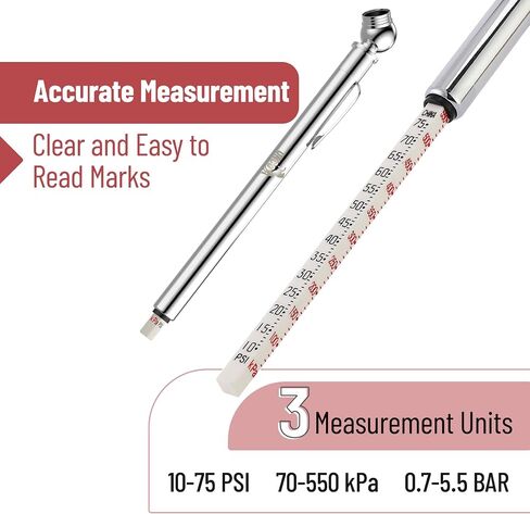 UNCO- Pencil Tire Pressure Gauge, 2 Pack, Black, Tire Gauges for Tire Pressure, Air Pressure Gauge for Tires, Air Gauge Tire Pressure, Car Tire Pressure Gauge, Tire Air Gauge, Bike Tire Guage in Saudi Arabia