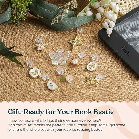 9PCS Charms for E-Reader, Dust Plug Charm Compatible with Type C Charging Port, Gift for Book Lover Readers Men Women Teachers Students, Accessories for E-Reader in Kuwait