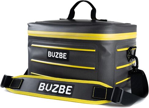BUZBE Swarm 28 Modular Dry Bag - Customizable Fishing Tackle Carrier, Airtight, Saltwater Ready, Grey and Yellow in Saudi Arabia