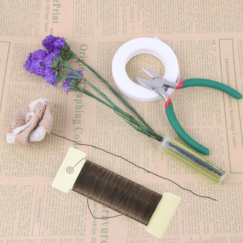 JFFX Floral Wire 38 Yards Paddle Wire 22 Gauge Florist Wire Flexible Green Flower Wire for Wreath Making Craft Floral Flower Arrangements in Kuwait