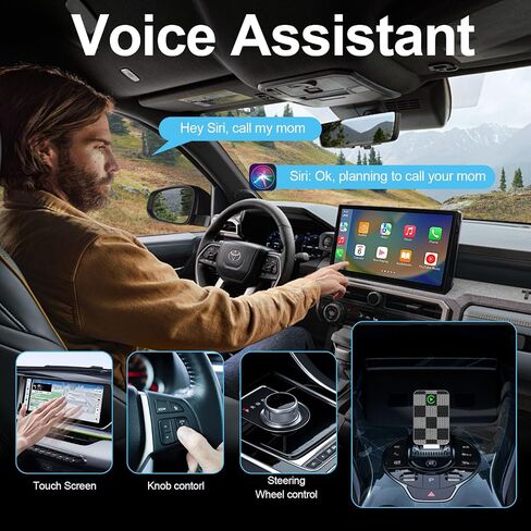 Wireless CarPlay Adapter for iPhone - Mini Plug & Play Auto Connect, 5GHz WiFi Low Latency, iOS 10+ Compatible Most CarPlay Cars (Black) in Saudi Arabia
