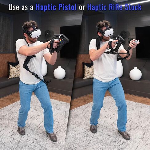 DeadEyeVR Enforcer Haptic Rifle Stock - Haptic Rifle Stock and Pistol Accessory with Force Feedback for Quest VR, Realistic Gaming VR Experience in Saudi Arabia
