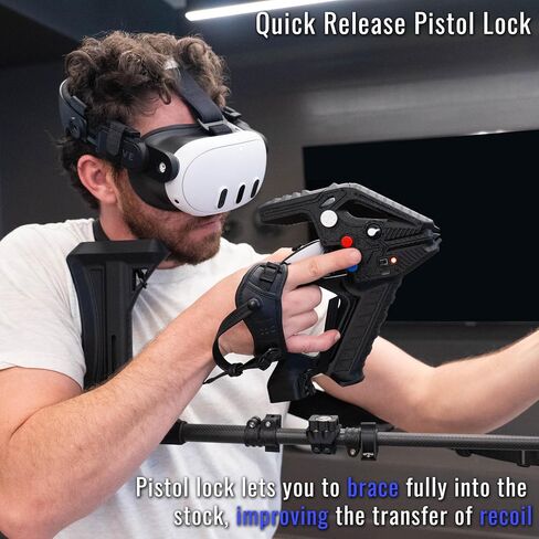 DeadEyeVR Enforcer Haptic Rifle Stock - Haptic Rifle Stock and Pistol Accessory with Force Feedback for Quest VR, Realistic Gaming VR Experience in Saudi Arabia
