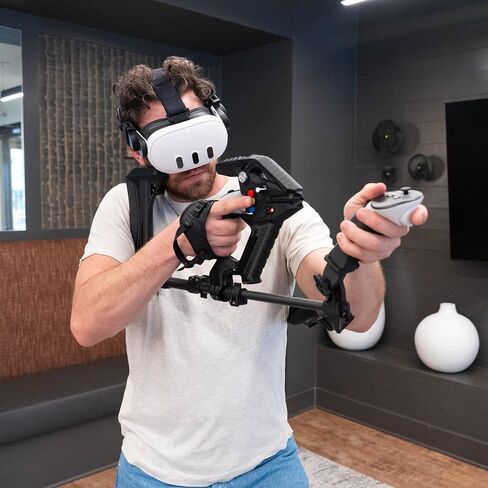 DeadEyeVR Enforcer Haptic Rifle Stock - Haptic Rifle Stock and Pistol Accessory with Force Feedback for Quest VR, Realistic Gaming VR Experience in Saudi Arabia