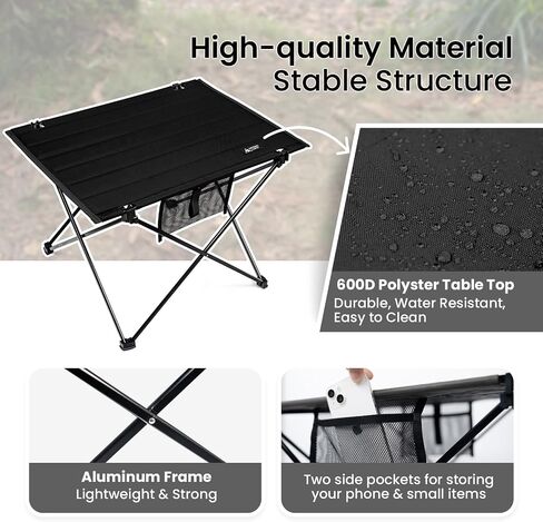 ONETIGRIS CAMPMATE Camping Table, Lightweight Folding Table Sturdy & Quick Setup, Holds Up to 66 lbs, Perfect for Camping, Hiking, Backpacking, Picnic, Beach, Travel (Ranger Green) in Saudi Arabia
