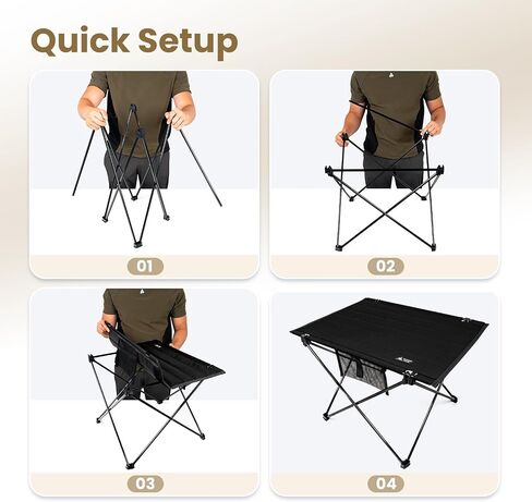 ONETIGRIS CAMPMATE Camping Table, Lightweight Folding Table Sturdy & Quick Setup, Holds Up to 66 lbs, Perfect for Camping, Hiking, Backpacking, Picnic, Beach, Travel (Ranger Green) in Saudi Arabia