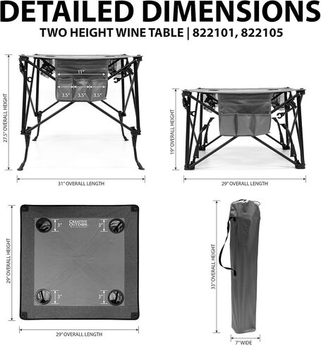 Creative Outdoor Folding Wine Table | Portable | Camping Beach Picnic & Patio in Saudi Arabia