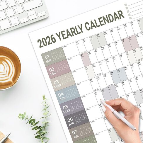 Calendar 2024-2025 - Wall Calendar 2024-2025, 12" x 17", July 2024 - December 2025, 2024-2025 Wall Calendar with Julian Dates - Black Waterink in Saudi Arabia