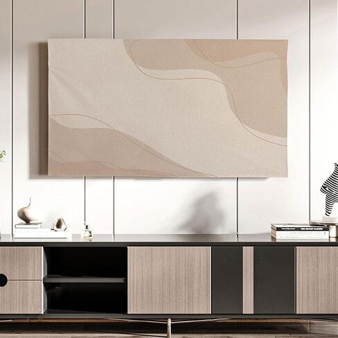 Geometric Pattern Art TV Dust Cover Modern Minimalist Printing TV Cover Indoor Outdoor LED LCD Wall Mounted TV Cover Display Protective Cover(Size:43IN(W101xH63CM),Color:C) in Saudi Arabia