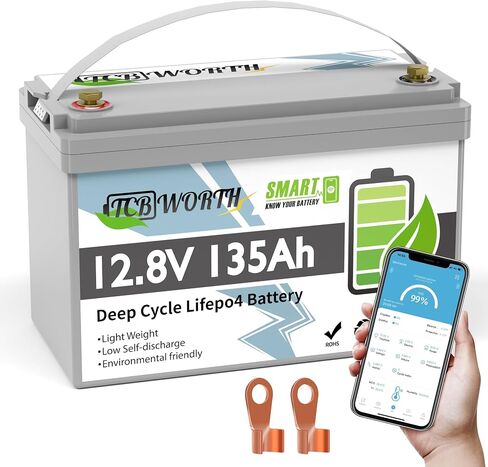 بطارية 12V 100AH ​​LIFEPO4 ، بطاريات ليثيوم ديب لدورة إعادة الشحن ، 100A BMS مع حماية منخفضة الإيقاع ، مثالية للربع ، الطاقة الشمسية ، القوارب ، البحرية ، محرك التصيد in Kuwait
