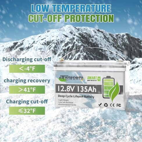 بطارية 12V 100AH ​​LIFEPO4 ، بطاريات ليثيوم ديب لدورة إعادة الشحن ، 100A BMS مع حماية منخفضة الإيقاع ، مثالية للربع ، الطاقة الشمسية ، القوارب ، البحرية ، محرك التصيد in Kuwait
