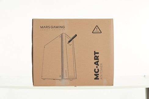 MC-Art White, ATX Gaming PC Case, Double Tempered Glass Drawable, ARGB 12 Modes, 12cm Fan in Kuwait