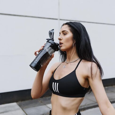 Electric Shaker Bottle 20oz: Automatic Clump-free Nutrition Powder Vortex Blender Cup with Magnetic Charging - Leakproof & Quiet Protein Mixer - Black Portable Gym Gifts for Athletes/Gym in Saudi Arabia