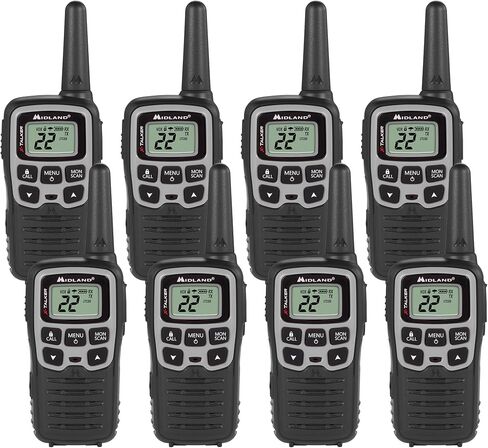 Midland T51VP3 22 Channel FRS Walkie Talkie - نطاق يصل إلى 28 ميلًا راديو ثنائي الاتجاه - برتقالي/أسود (عبوة من 10 قطع) in Kuwait