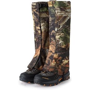 Leg Gaiters for Hiking 500D Fabric Waterproof Hunting Gaiters with Upgraded Foot Strap Adjustable Snow Boot Gaiters for Hiking Walking Skiing Hunting Mountain Climbing Snowshoeing