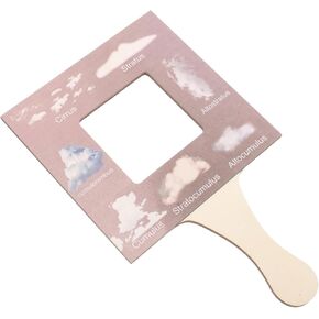 HOMSFOU Nature Guide Finder Cloud Viewer Pinewood Nature Identification Guide Frame for Thick Outdoor Exploration and Learning
