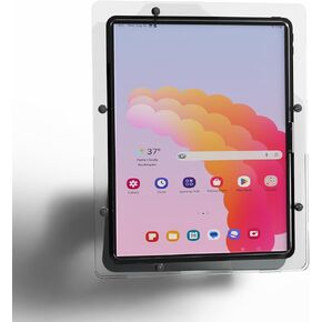 علبة Acrylic المضادة للسرقة مع EZ قابلة للطي على سطح المكتب حامل لأقراص Samsung Galaxy Tab (Black ، Tab A9+ 11)