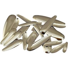 Premium Nickel Smooth Trolling Spoon for DIY Lure Making Smooth Flutter Spoon with a Nickel Finish - Made in USA - 10 Pack