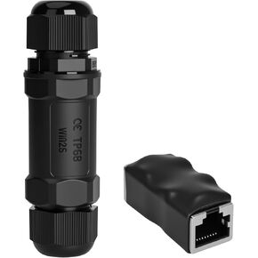Starlink Ethernet Adapter Kit: IP68 Waterproof & Lightning-Resistant RJ45 Coupler for Starlink Cable/Cat7/Cat6/Cat5E/Cat5 Network LAN Cable Extender - Suitable for Repair and Extend Power Cables