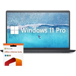 Dell Inspiron 15.6 "كمبيوتر الكمبيوتر المحمول ، Windows 11 Pro Laptop 32GB RAM 1TB SSD ، معالج Intel Core I7-1255U ، 1920 X 1080 IPS 120Hz ، ترخيص Microsoft Office Lifetim