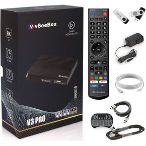 V-See-Box 2025 V3 Pro USB Data Hub - 64GB USB Storage, Multi-Accessory Bundle with 8K- Backlit Keyboard Compatible Cable (Easy Setup)