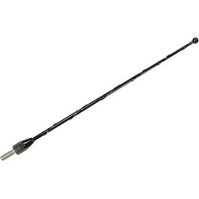 AntennaMastsRus - 9" Black Short AM/FM Antenna is Compatible with Freightliner Cascadia/Columbia/Coronado (All Years) Semi Truck - Spiral Wind Noise Cancellation - Spring Steel Construction