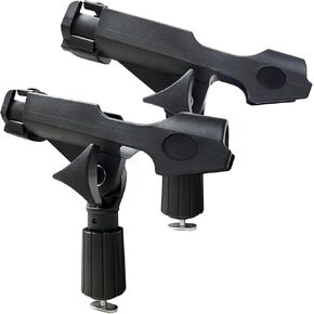 LBW Boat Fishing Rod Holder with Track Mount Universal T-Shaped Screw Mounted on Rail for Fishing Boat, Canoe, Kayak Rod Holder 2 Pack