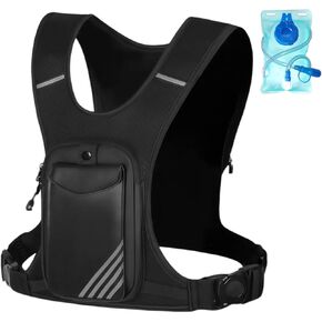ركض حقيبة صدر على الظهر على ظهر حقيبة الظهر مع 800 مل من المثانة المائية ، وسترة خفيفة الوزن للنساء للنساء مع حامل الهاتف ، وتخزين إضافي للتنزه في ماراثون ركوب الدراجات في المشي لمسافات طويلة in Kuwait