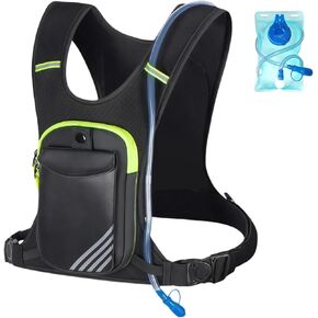 Running Hydration Vest Backpack Chest Bag with 800 ML Water Bladder, Minimalist Lightweight Running Vest for Women Men with Phone Holder, Extra Storage for Hiking Cycling Marathon