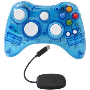 2023 New 2.4GHz Wireless Controller Compatible for Xbox 360 with Double Motor Vibration Gamepad Gaming Joypad - Blue
