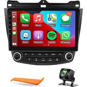 لـ Honda Accord 7th 2003 2004 2005 2006 2007 Android Car Stereo مع carplay اللاسلكي/Android Auto 10.1 "